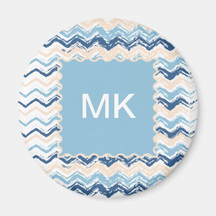 Küste-Gekritzel-Zickzack Magnet