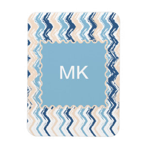 Küste-Gekritzel-Zickzack Magnet