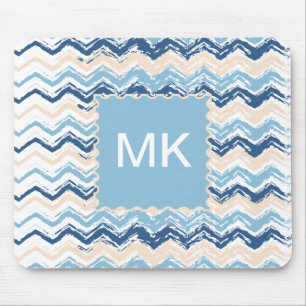 Küste-Gekritzel-Zickzack Mousepad