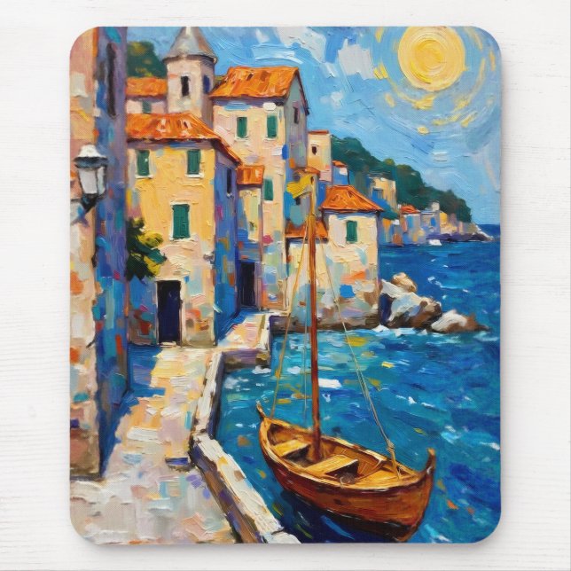 Küste in Europa Mousepad (Vorne)