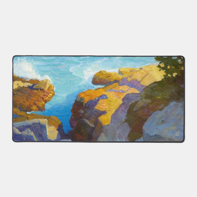 Küste Maine von Newell Convers Wyeth Schreibtischunterlage (Vorderseite)