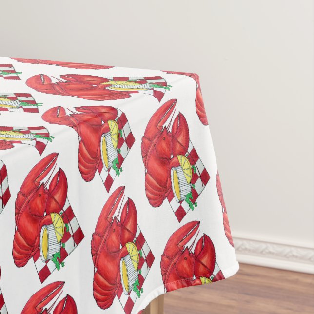 Küste ME Maine Hummer Abendessen Meeresfrüchte Küc Tischdecke (Beispiel)