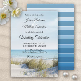 Küste mit Dunes Beach Hochzeit Einladung