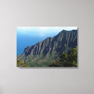 Küste Na Pali auf Kauai-Leinwanddruck Leinwanddruck