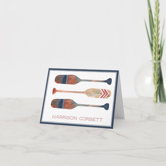 Küste Nautical Beach Oars Personalisiert (Vorderseite)