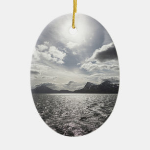 Küste Norwegens Landschaftsgebiet Foto Keramik Ornament