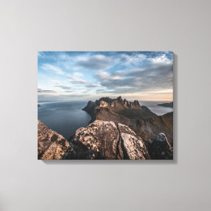 Küste Norwegens Landschaftsgebiet Foto Leinwanddruck