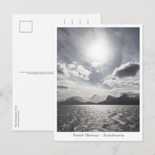 Küste Norwegens Landschaftsgebiet Foto Postkarte