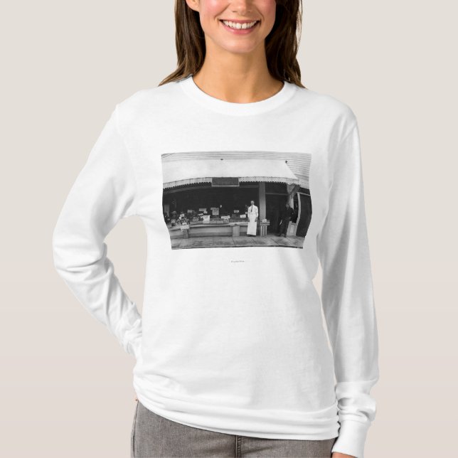 Küste, Oregon-Ansicht von Hoefler Eisdiele T-Shirt (Vorderseite)