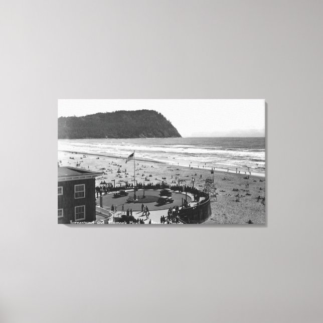 Küste, Oregon Beach Szene von Air Fotograf Leinwanddruck (Vorderseite)