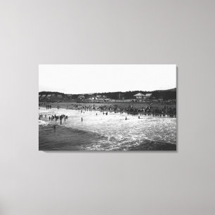 Küste, Oregon, das Stunden-Strand-Szene badet Leinwanddruck