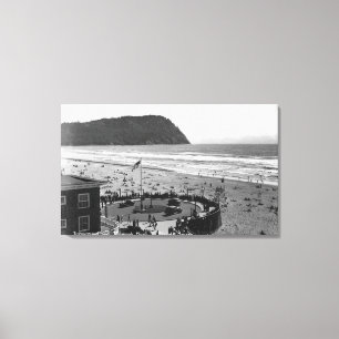 Küste, Oregon-Strand-Szene von der Luft-Fotografi Leinwanddruck