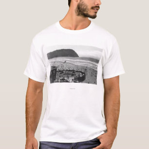 Küste, Oregon-Strand-Szene von der Luft-Fotografi T-Shirt