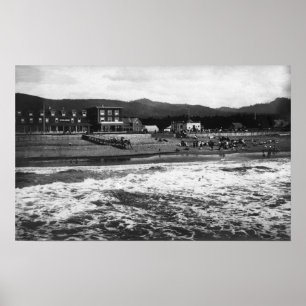 Küste, Oregon-Strand-und Hotel-Moore-Fotografie Poster