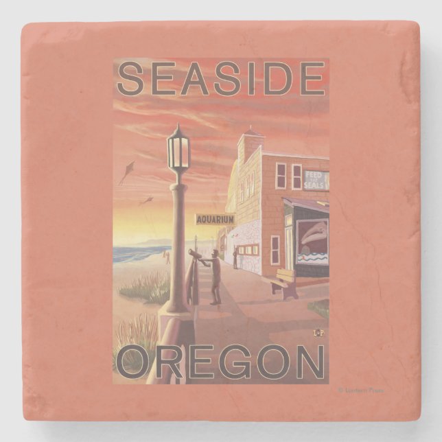 Küste, OregonAquarium Ansicht Steinuntersetzer (Vorderseite)