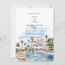 Küste Palm Luxury Resort Ort Hochzeit Einladung