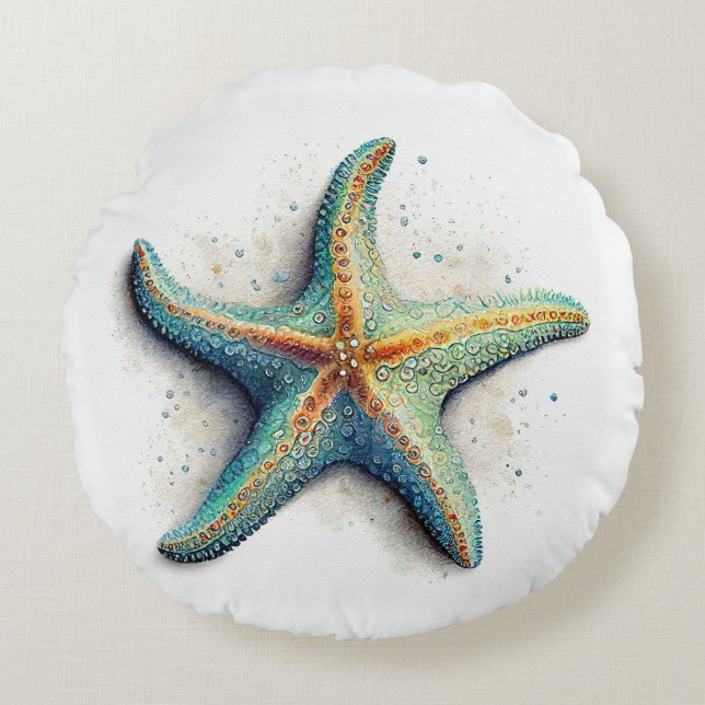 Küste Rundes Kissen (Vorderseite)