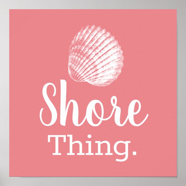 Küste Seashell Shore Die Korallen rosa Poster (Vorne)