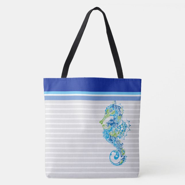 Küste-Seepferd-große Taschen-Tasche Tasche (Vorderseite)