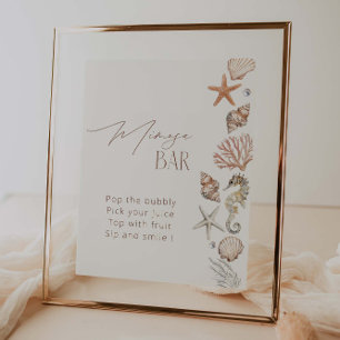 Küste SommerBridal Dusche Mimosa Bar Poster