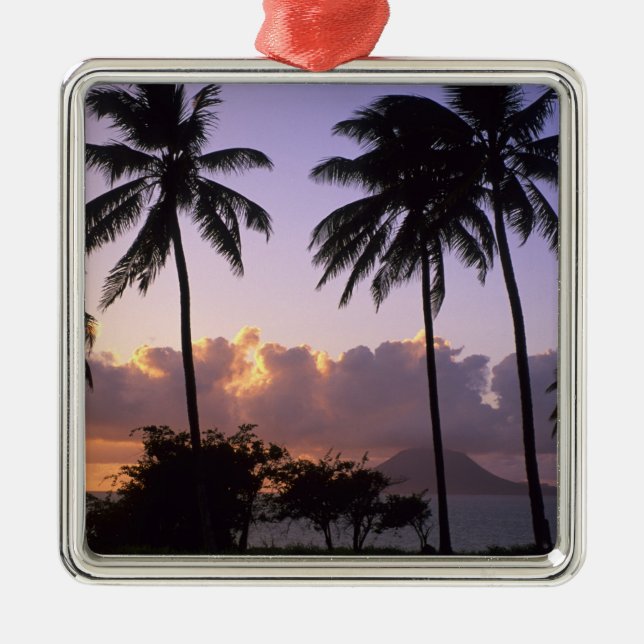 Küste St. Kitts Ornament Aus Metall (Vorne)