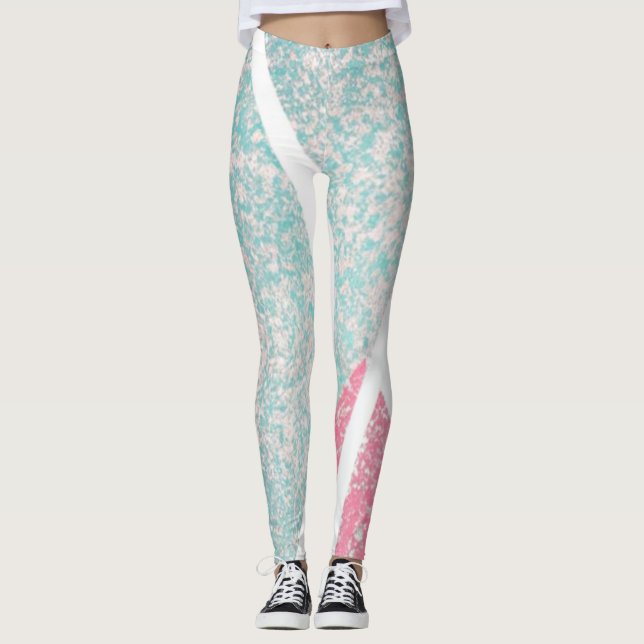 Küste/Strand abstrakte Wellen Leggings (Vorderseite)