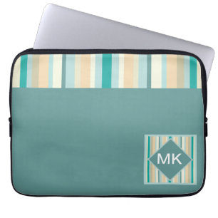 Küste Stripes Muster Laptopschutzhülle