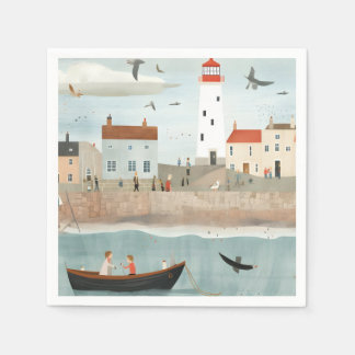Küste und Leuchtturm Napkins Serviette