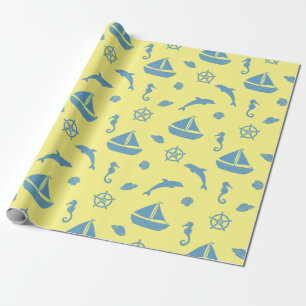 Küste und Nautik Geschenkpapier