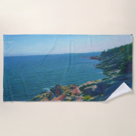 Küste von Acadia Strandtuch