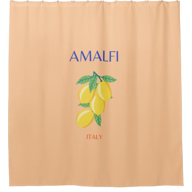 Küste von Amalfi, Italien, Reisen Kunst, Pastel, O Duschvorhang (Vorderseite)