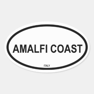 KÜSTE VON AMALFI OVALER AUFKLEBER