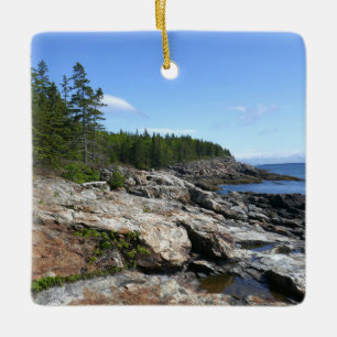 Küste von Bar Island im Acadia National Park Keramikornament