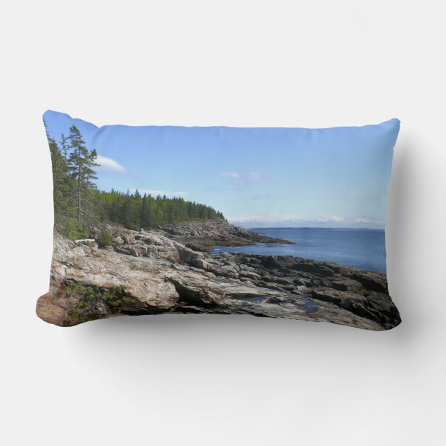 Küste von Bar Island im Acadia Nationalpark Lendenkissen (Vorderseite)