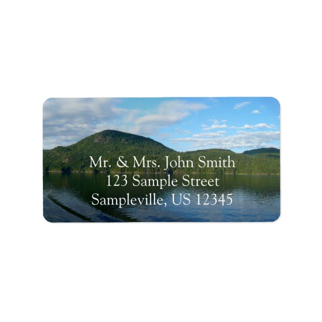 Küste von British Columbia im Landschaftlichen Kan Adressaufkleber (Vorne)