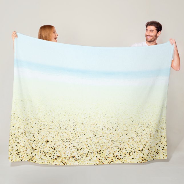 Küste von Sand und Meer Fleecedecke (Beispiel)