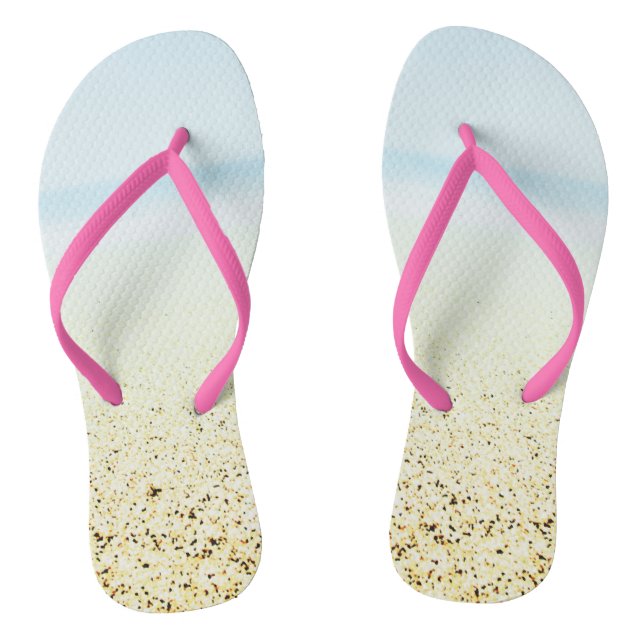 Küste von Sand und Meer Flip Flops (Fußbett)