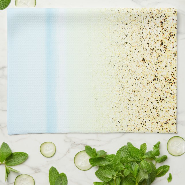 Küste von Sand und Meer Geschirrtuch (Gefaltet)