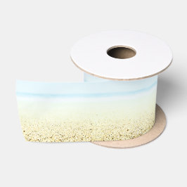Küste von Sand und Meer Satinband
