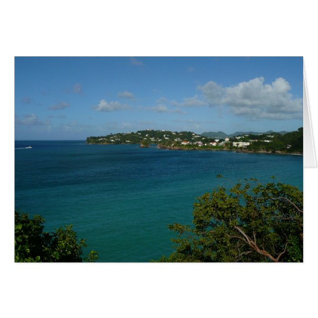 Küste von St. Lucia Karibisches Foto (Vorderseite (Horizontal))