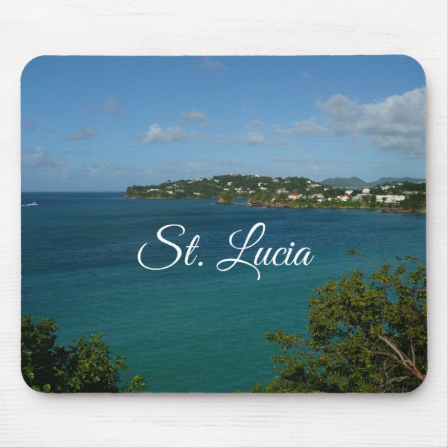 Küste von St. Lucia Karibisches Foto Mousepad (Vorne)