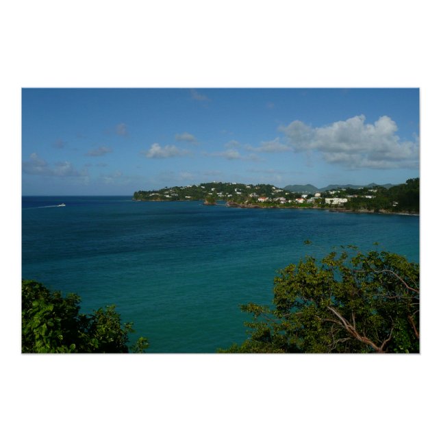 Küste von St. Lucia Karibisches Foto Poster (Vorderseite)