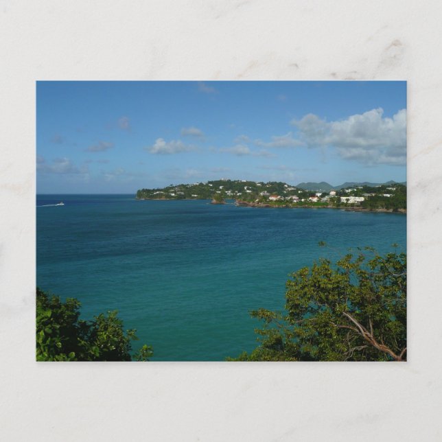 Küste von St. Lucia Karibisches Foto Postkarte (Vorderseite)