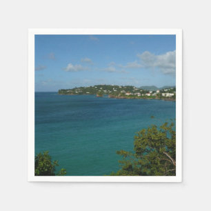 Küste von St. Lucia Karibisches Foto Serviette