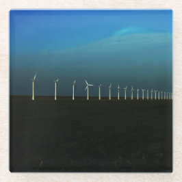 Küste von Windfarm Glasuntersetzer