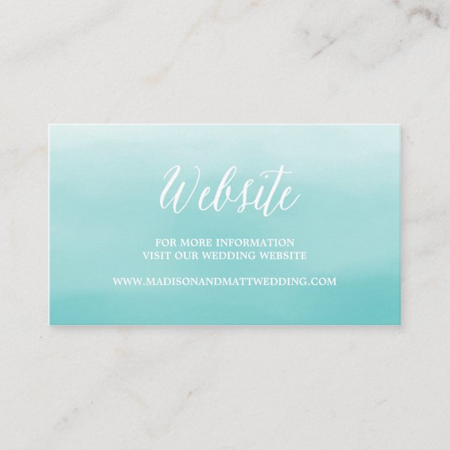 Küste | Website-Karte für Hochzeiten Begleitkarte (Vorderseite)