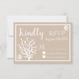 Küste Weißmeerkoralle & Sandy Taupe UAWG RSVP Karte