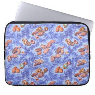 Küste, Wellen, Kies Laptopschutzhülle