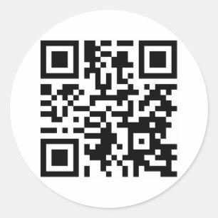 Küste, zum von morgens mit Code Georges Noory QR Runder Aufkleber