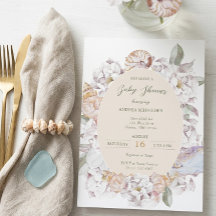 Küsten-Aquarell-Muscheln und florale Babyparty